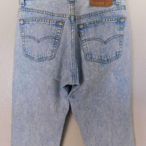 Levis 501 XX Jeans Size 29 x 34 Acid Wash USA Made 1999 Vintage 90s Faded Denim - Picture 14 of 16